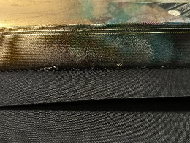 平和屋着物●六通柄袋帯 風神雷神 黒地 金糸 引箔 正絹 逸品 CABM8919vp