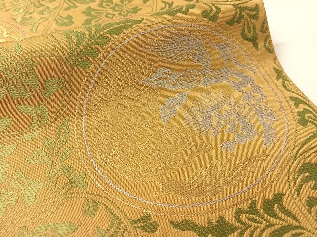 平和屋着物●全通柄 本袋帯 獅子唐草文 金銀糸 正絹 逸品 CABM8946vp