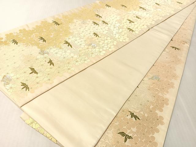 平和屋着物●全通柄袋帯 唐織 松竹梅宝尽くし 金銀糸 正絹 逸品 CABM9127vp