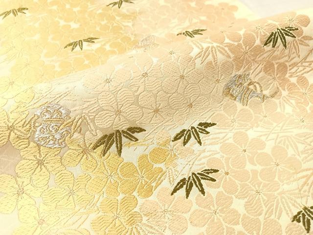 平和屋着物●全通柄袋帯 唐織 松竹梅宝尽くし 金銀糸 正絹 逸品 CABM9127vp