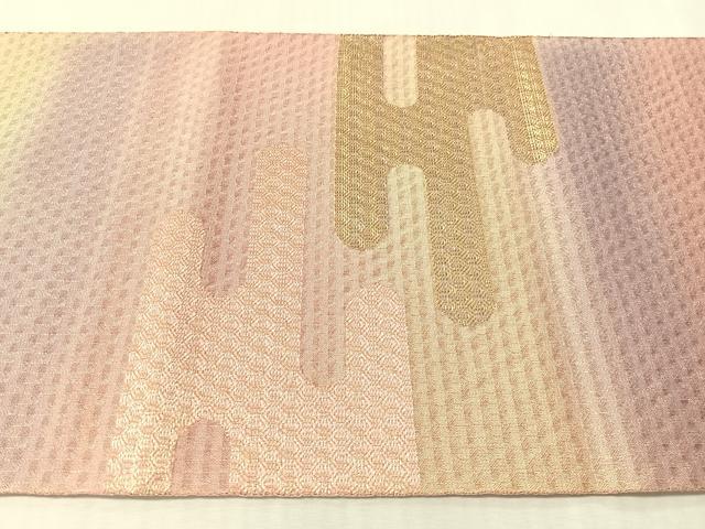 平和屋着物●太鼓柄袋帯 エ霞文 金糸 正絹 逸品 CABM9143vp