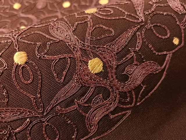平和屋着物●太鼓柄袋帯 総刺繍 駒刺繍 正倉院花文 正絹 逸品 CABM9159vp