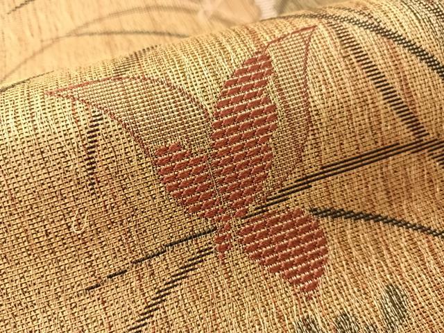 平和屋着物●六通柄袋帯 櫛織 舞蝶花文 金糸 やまと誂製 正絹 逸品 CABM9163vp