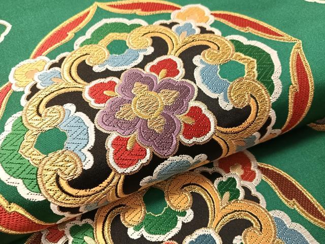 平和屋着物●西陣 河瀬満織物謹製 六通柄袋帯 唐織 千都錦 天平宝飾華文 金糸 証紙付き 上代49万 正絹 逸品 未使用 CABM9166vp