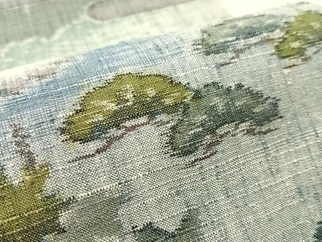平和屋着物●全通柄袋帯 紬地 京名所風景文 正絹 逸品 CABM9173vp