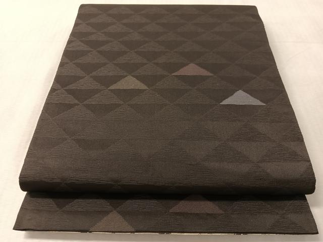 平和屋着物●両面 六通柄袋帯 抽象文 正絹 逸品 CABM9174vp