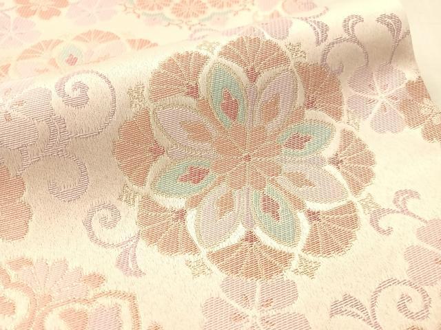 平和屋着物●H・L(アッシュエル) HENRI-LUC CHAPUIS 全通柄袋帯 花唐草文 金糸 未使用 CABM9175vp