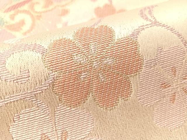 平和屋着物●H・L(アッシュエル) HENRI-LUC CHAPUIS 全通柄袋帯 花唐草文 金糸 未使用 CABM9175vp