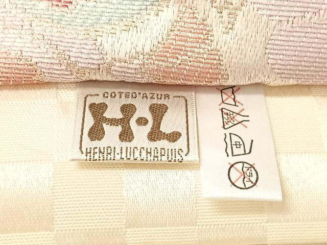 平和屋着物●H・L(アッシュエル) HENRI-LUC CHAPUIS 全通柄袋帯 花唐草文 金糸 未使用 CABM9175vp