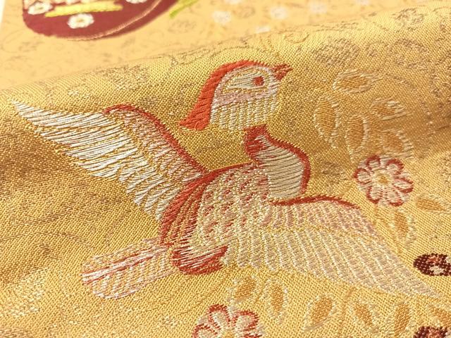 平和屋着物●六通柄 本袋帯 盛唐楽舞錦 金銀糸 正絹 逸品 CABM9176vp
