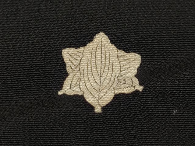 平和屋着物●アンティーク 大正ロマン 黒留袖 花鳥文 金彩 正絹 逸品 CABM9203ut