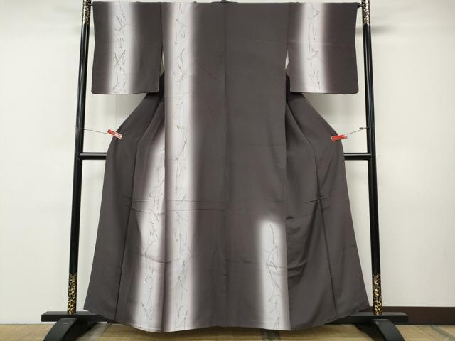 平和屋着物●訪問着 手描き こぼれ松葉 暈し染め 金彩 正絹 逸品 CABM9209ut