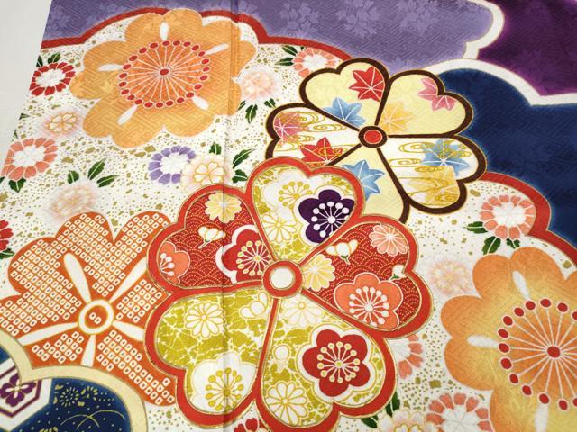 平和屋着物●豪華振袖 雲重ね花文 金彩 正絹 逸品 未使用 CABM9220ut