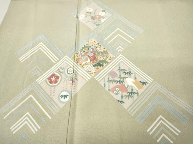 平和屋着物●訪問着 宝尽くし花文 暈し染め 金彩 正絹 逸品 CABM9235ut