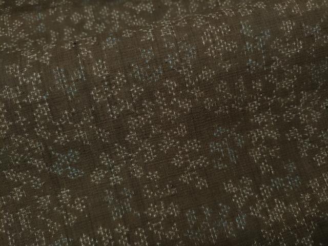 平和屋着物●本場結城紬 重要無形文化財 枝葉文 三越扱い 正絹 逸品 未使用 CABM9240ut