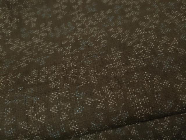 平和屋着物●本場結城紬 重要無形文化財 枝葉文 三越扱い 正絹 逸品 未使用 CABM9240ut