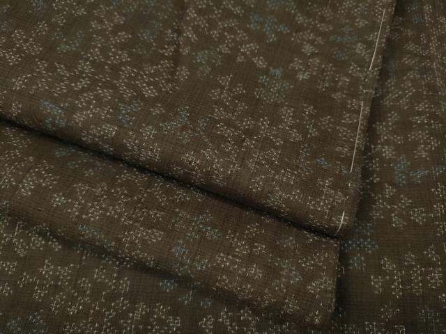 平和屋着物●本場結城紬 重要無形文化財 枝葉文 三越扱い 正絹 逸品 未使用 CABM9240ut