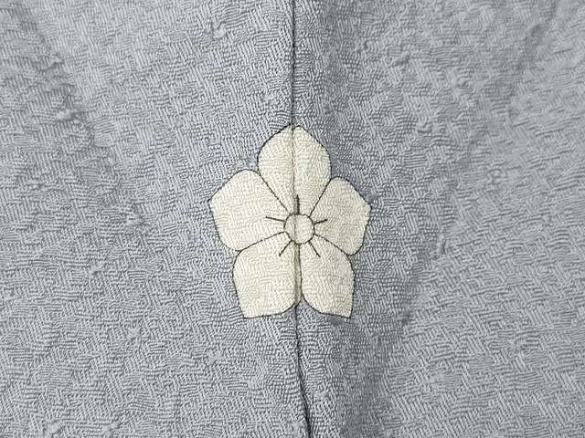 平和屋着物●上質な色無地 作家物 紋意匠 牡丹鼠色 正絹 逸品 CABM9245ut