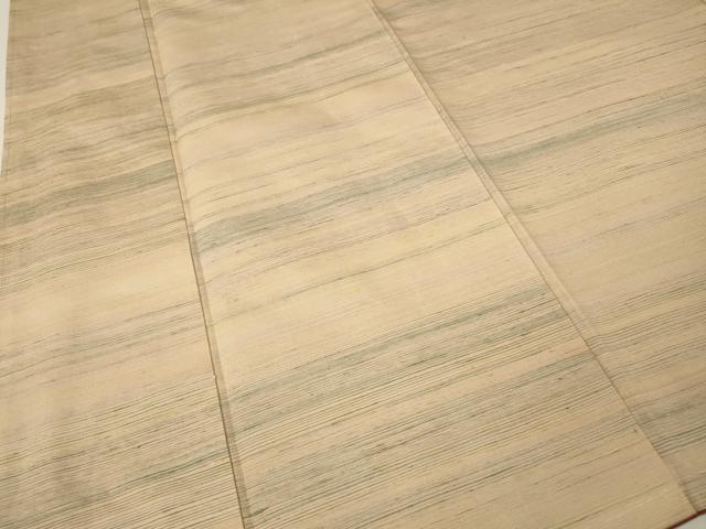 平和屋着物●紅花紬 米沢 横段霞文 正絹 逸品 未使用 CABM9248ut