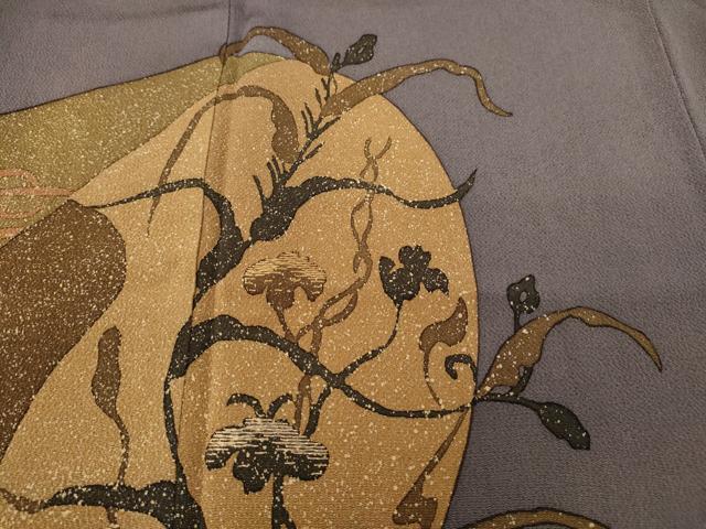 平和屋着物●訪問着 刺繍 草花文 鬼しぼ縮緬 正絹 逸品 CABM9263ut