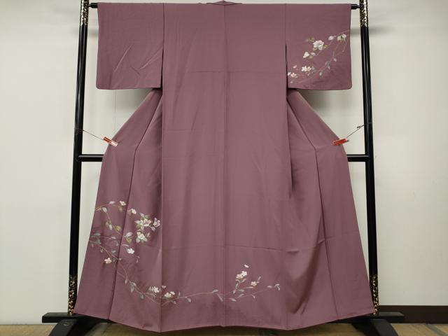 平和屋着物▼訪問着 枝花文 シルエット 金彩 正絹 逸品 CABM9286ut