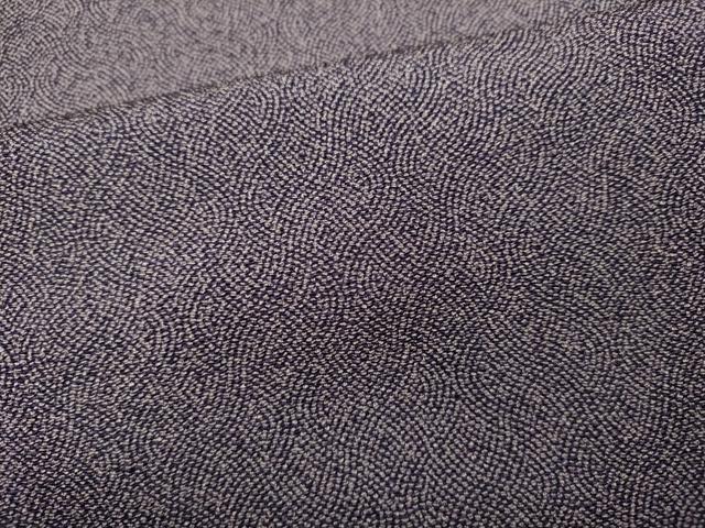 平和屋着物●伝統工芸師 服部光擴 江戸小紋 立分銅 鬼しぼ縮緬 正絹 逸品 CABM9296ut