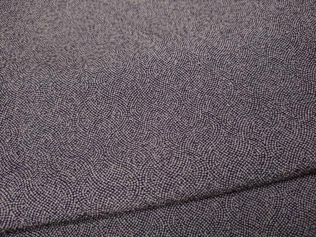 平和屋着物●伝統工芸師 服部光擴 江戸小紋 立分銅 鬼しぼ縮緬 正絹 逸品 CABM9296ut