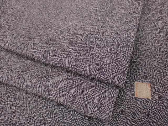 平和屋着物●伝統工芸師 服部光擴 江戸小紋 立分銅 鬼しぼ縮緬 正絹 逸品 CABM9296ut