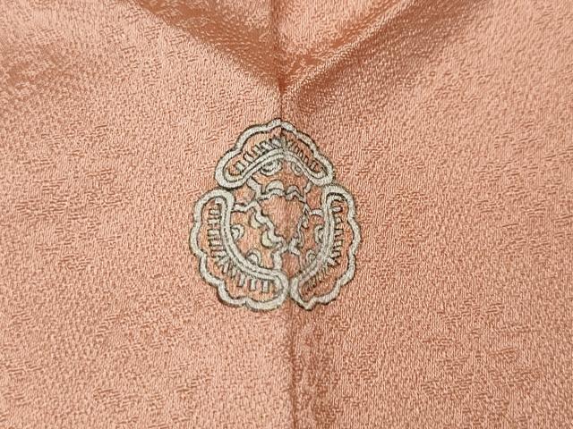 平和屋着物●上質な色無地 作家物 草花地紋 一斤染色 正絹 逸品 CABM9306ut