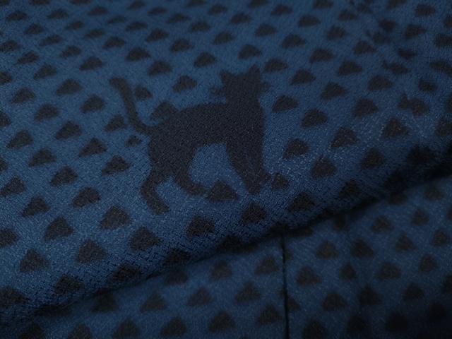 平和屋着物●小紋 猫 洗える着物 CABM9309ut