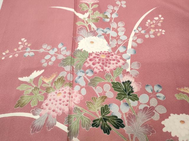 平和屋着物●訪問着 友禅 作家物 草花文 暈し染め 正絹 逸品 CABM9314ut