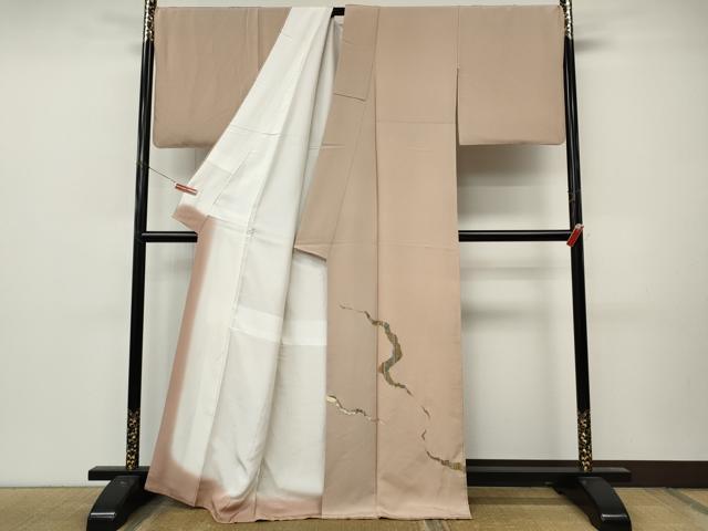 平和屋着物●色留訪問着 作家物 総刺繍 蔦の葉吉祥文 金銀糸 正絹 逸品 CABM9330ut
