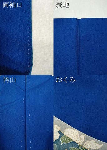 平和屋着物●訪問着 流水草花文 金彩 正絹 逸品 CABM9331ut