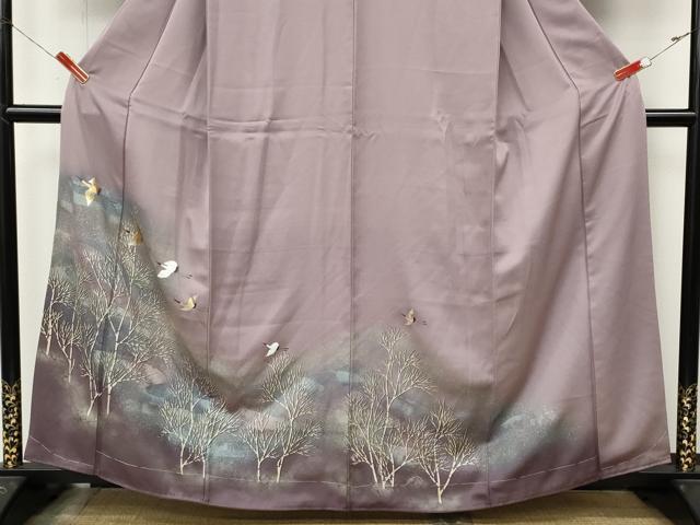 平和屋着物●訪問着 飛鶴草木文 正絹 逸品 CABM9335ut