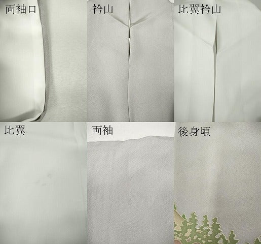 平和屋着物●豪華色留袖 友禅 風景草木文 暈し染め 正絹 逸品 CABM9339ut