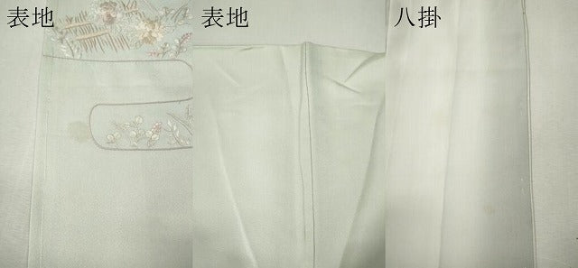 平和屋着物●訪問着 総刺繍 エ霞草花文 正絹 逸品 未使用 CABM9356ut