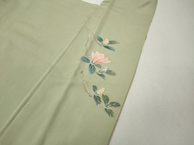 平和屋着物●訪問着 友禅 枝花文 暈し染め 正絹 逸品 CABM9362ut