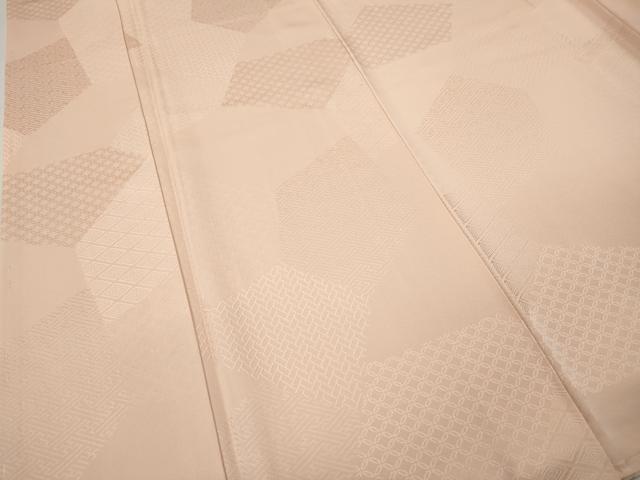 平和屋着物●上質な色無地 切嵌吉祥地紋 洗柿色 正絹 逸品 CABM9366ut