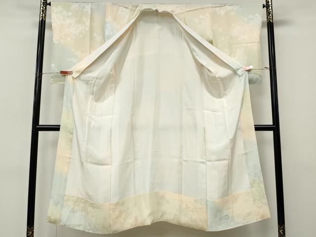 平和屋着物●長襦袢 袷 風景船花地紋 暈し染め 正絹 逸品 CABM9377ut