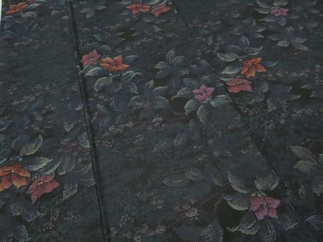 平和屋着物●本場大島紬 9マルキ 枝花文 正絹 逸品 CABM9393ut