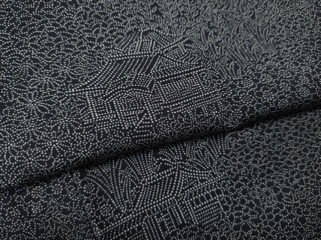 平和屋着物●江戸小紋 風景草花文 正絹 逸品 CABM9399ut