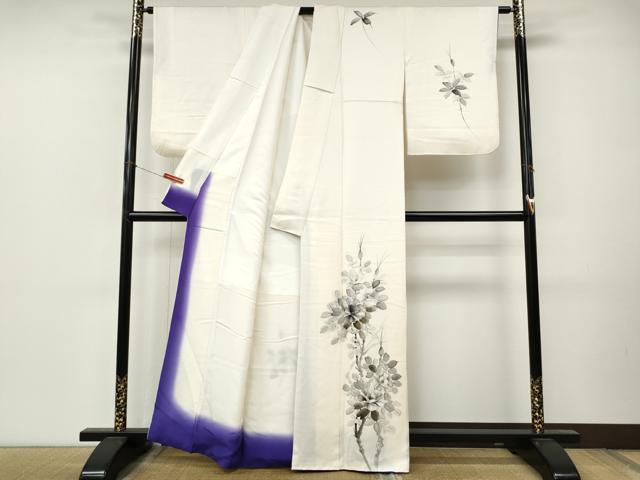 平和屋着物●訪問着 手描き 枝花文 正絹 逸品 CABM9429ut