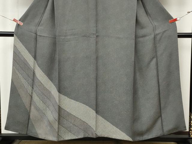 平和屋着物●訪問着 江戸小紋 熨斗吉祥文 鮫小紋柄 黒地 正絹 逸品 CABM9453ut