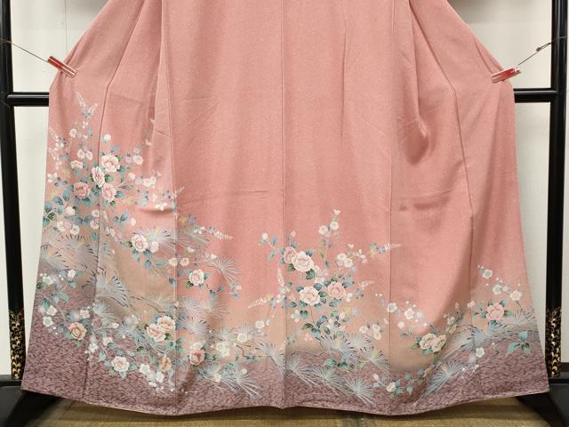 平和屋着物●訪問着 枝花文 暈し染め 金彩 正絹 逸品 CABM9461ut