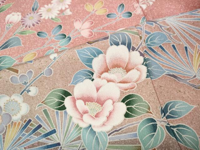 平和屋着物●訪問着 枝花文 暈し染め 金彩 正絹 逸品 CABM9461ut