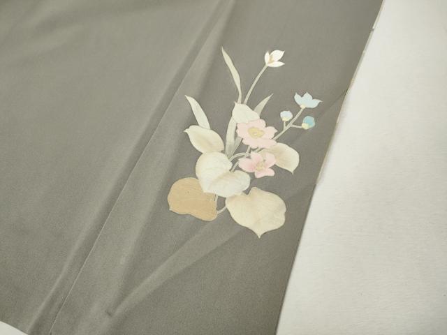 平和屋着物●訪問着 駒刺繍 草花文 暈し染め 金彩 正絹 逸品 CABM9469ut