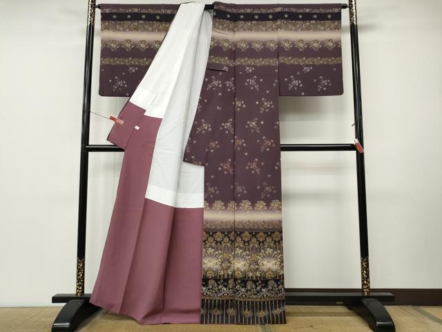 平和屋着物●訪問着 更紗花文 暈し染め 正絹 逸品 CABM9472ut
