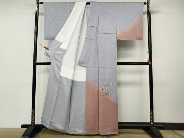平和屋着物●訪問着 奥村悟 辻が花 総刺繍 暈し染め 正絹 逸品 CABM9474ut