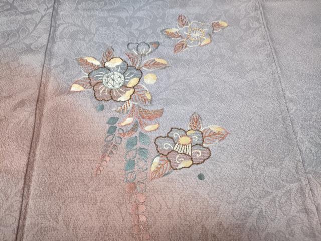 平和屋着物●訪問着 奥村悟 辻が花 総刺繍 暈し染め 正絹 逸品 CABM9474ut