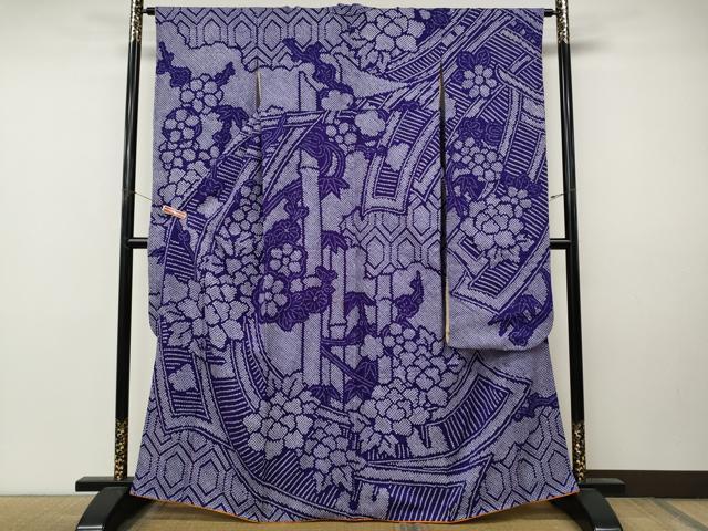 平和屋着物●豪華振袖 総絞り 熨斗花文 正絹 逸品 CABM9475ut